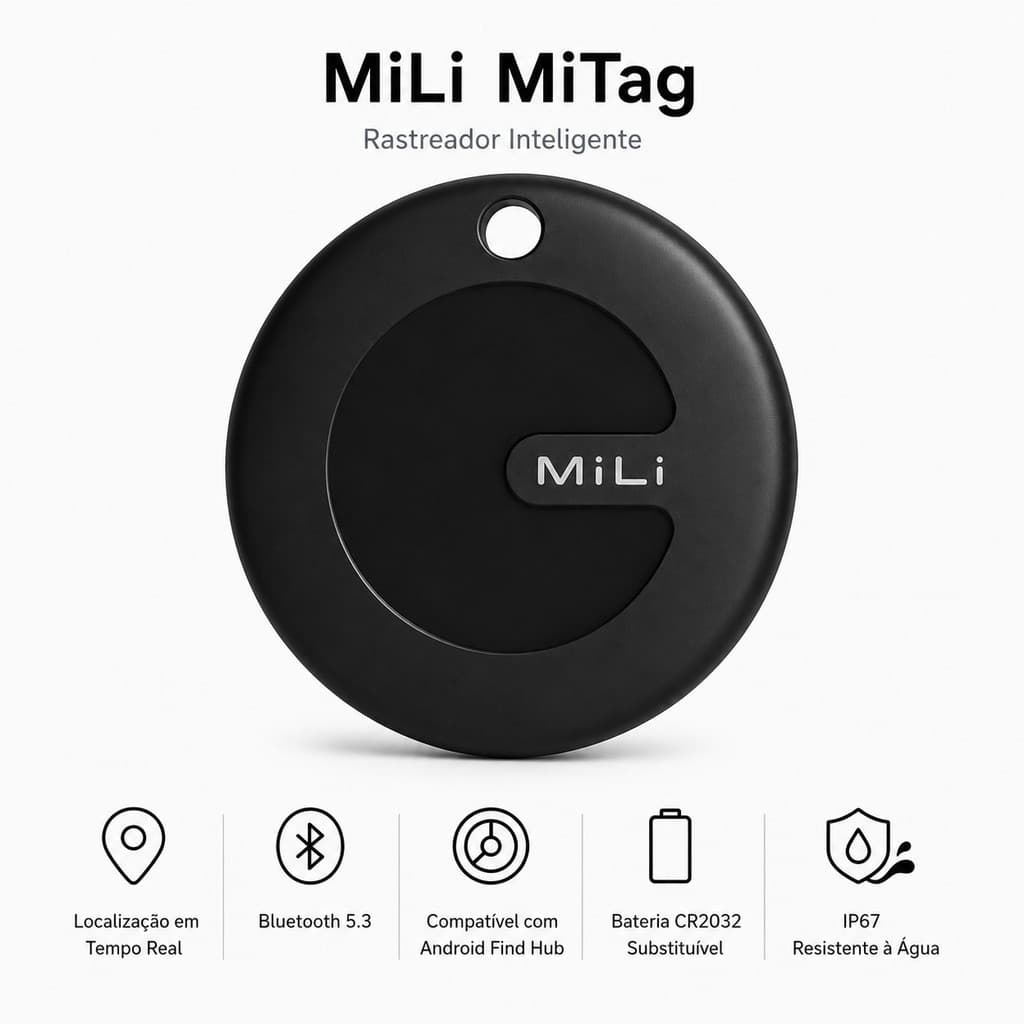 MiLi MiTag Smart Tag Android Encontre Hub Bluetooth 5.3 IP67