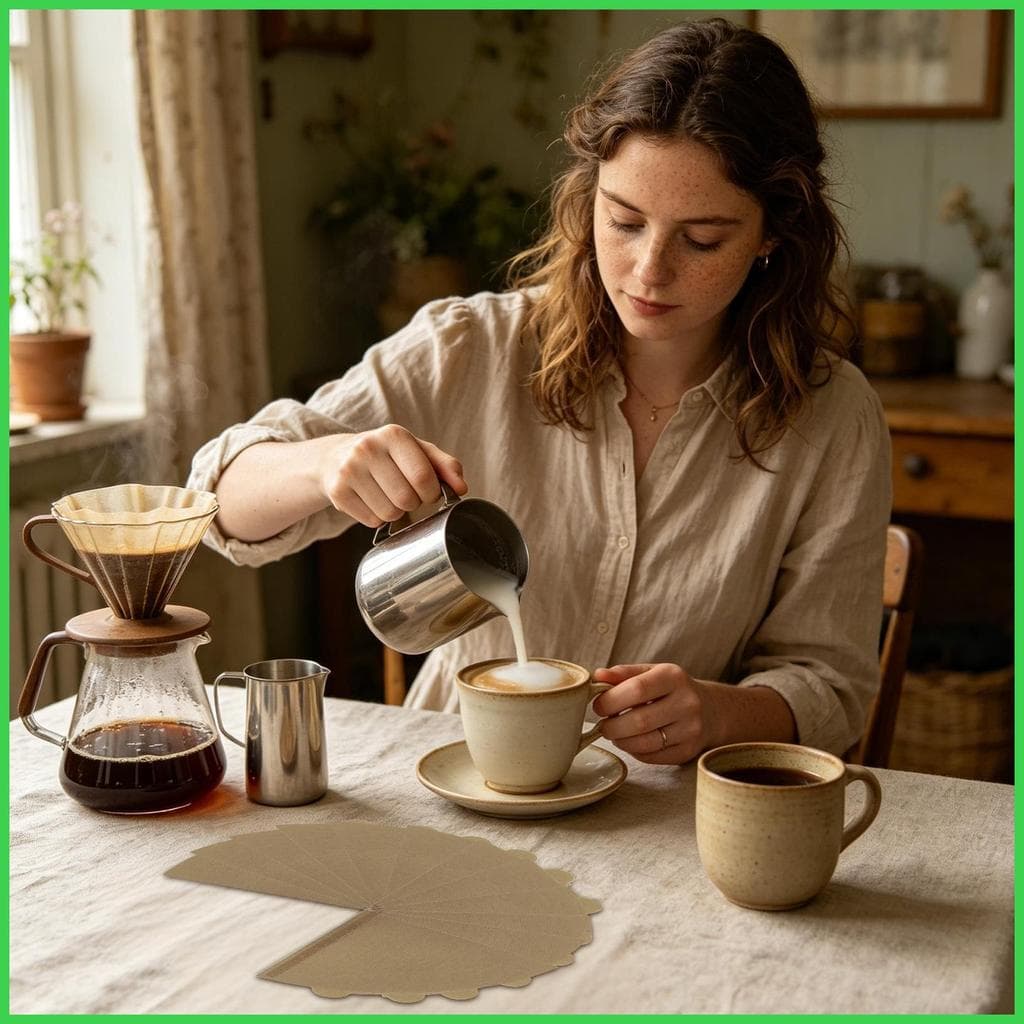 Filtros De Café De Papel Cone Gotejador De Polpa Natural 50 Peças Em Forma De V Papéis De Filtro De Gotejamento Para Cer