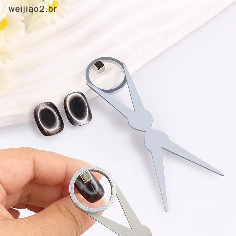 weijiao2 . BR Anel De Ferramenta Magnética De Olho De Gato Para Design De Arte Em Unhas Magnético Com Efeito 3D Salão De