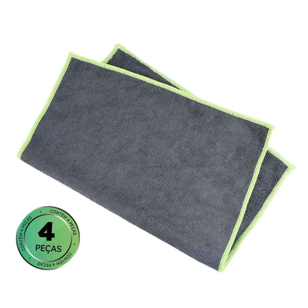 Kit 4 Panos De Limpeza Toalhas Microfibra Vinik 40x40 Limpeza E Detalhamento Automotivo | Vkdt13