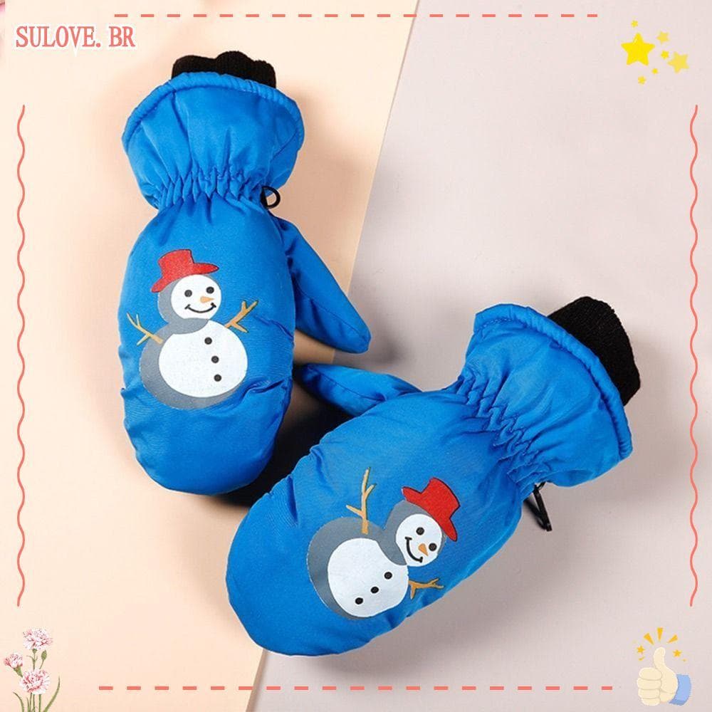 SULOVEDU Luvas De Esqui Infantis , Neve Impermeáveis Antiderrapantes Para Bebês Inverno Espessadas De Pelúcia Quente Cri