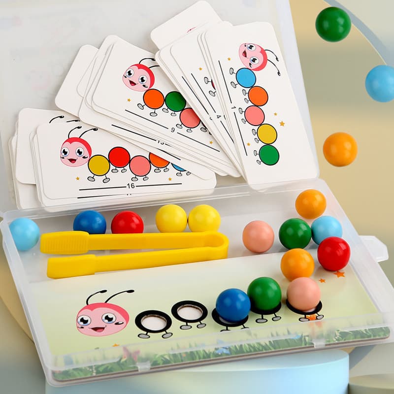 Crianças Clipe De Madeira Contas Jogos Montessori Brinquedos Cor Correspondência Parish Aprendizagem Conjunto Para