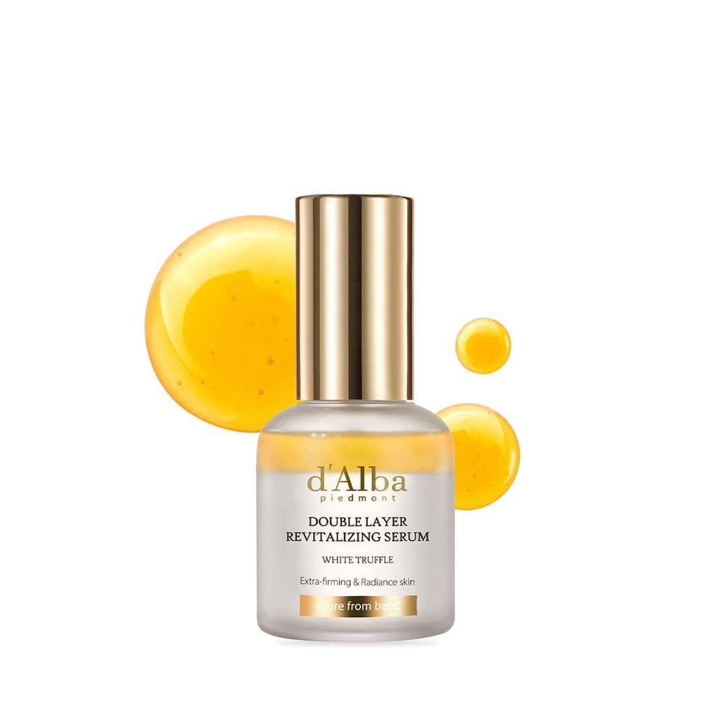 d'alba Pmont Sérum Rejuvenescedor de Dupla Camada com Trufas Italianas (1.01 fl.oz), Hidratação por 100 horas, Ácido Hia