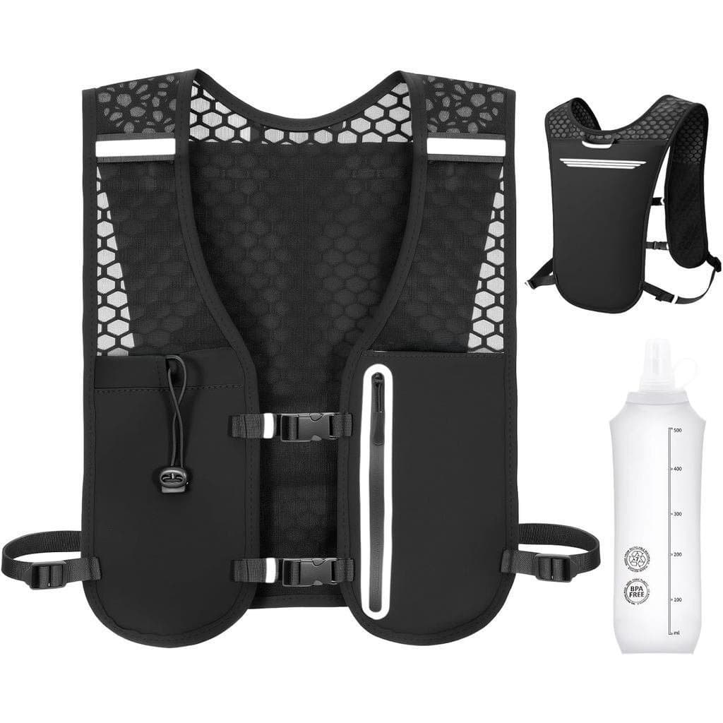 Colete de Hidratação para Corrida, Colete de Corrida com Alça de Peito Ajustável, Unissex, Equipado com Bolsa de Água Ma
