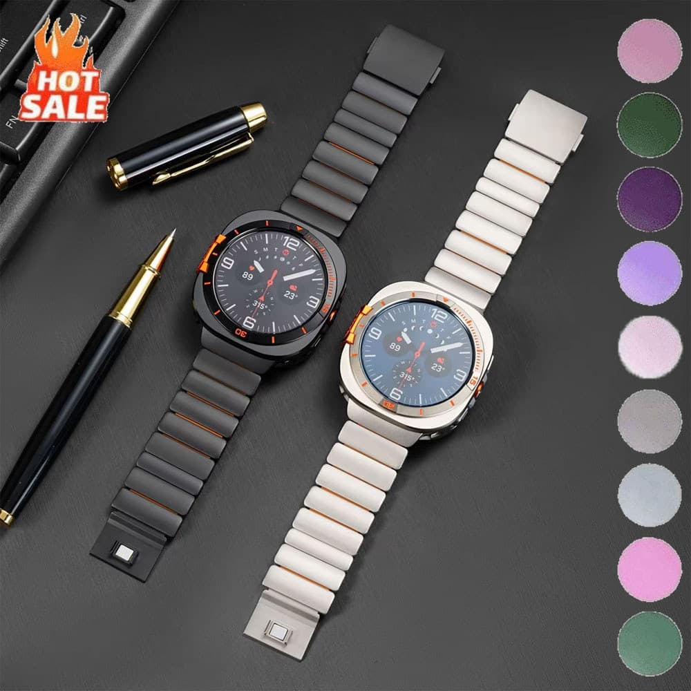 Pulseira Magnética De Titânio + Capa De Metal Para Samsung Galaxy Watch Ultra 47mm