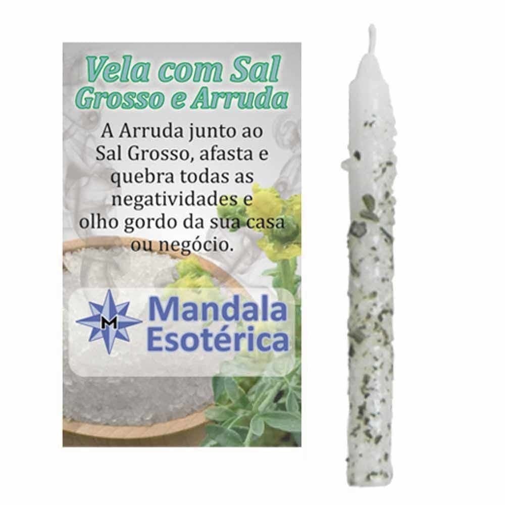Vela Com Sal Grosso E Com Arruda
