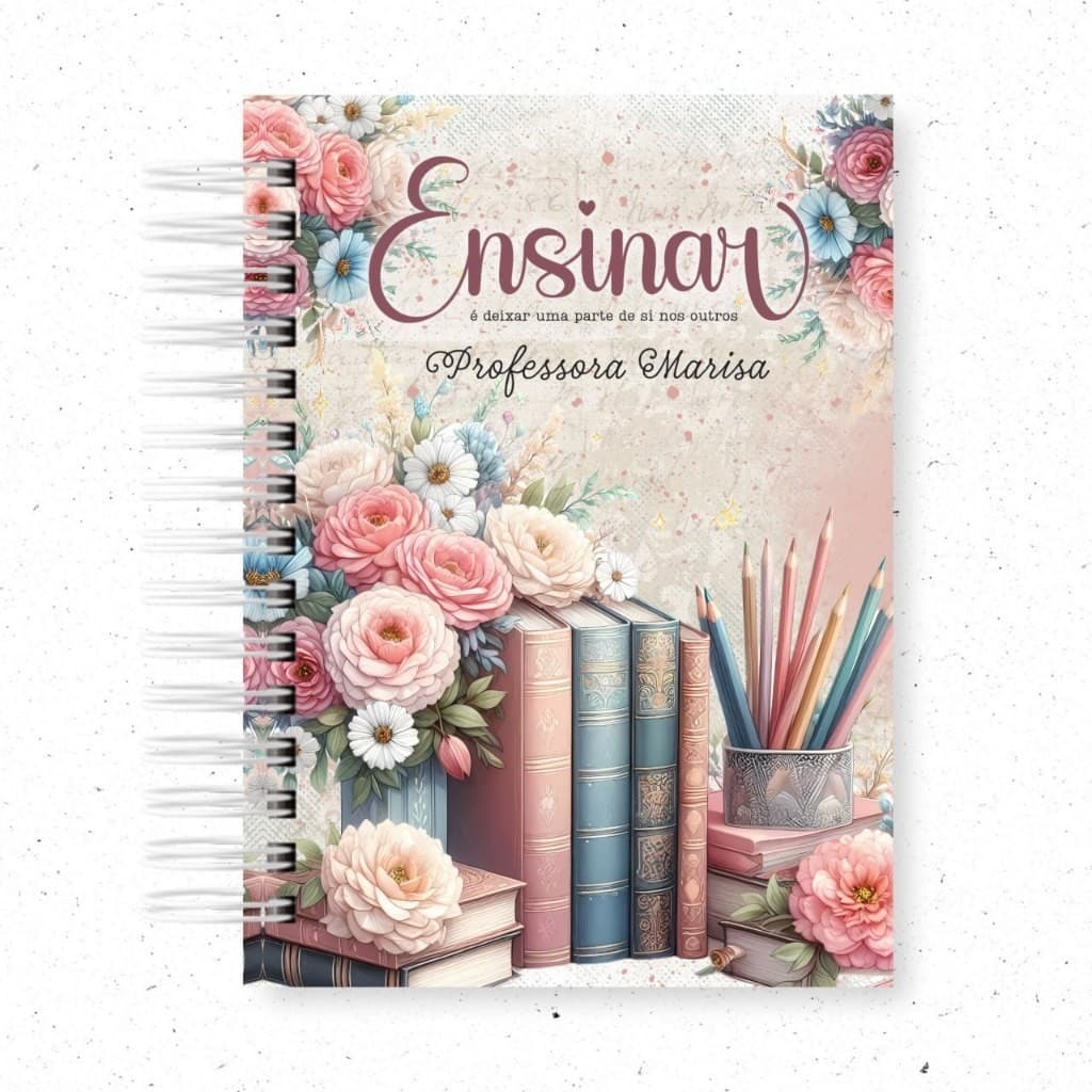 Agenda / Caderno ou Planner Professora - Dia dos Professores - Personalizado com Nome