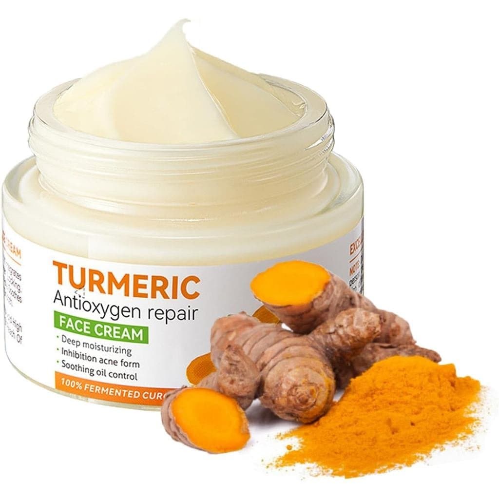 Creme Facial de Cúrcuma, Creme Facial Antioxidante e Reparador de Cúrcuma, Removedor de Manchas Escuras para o Rosto, Cr