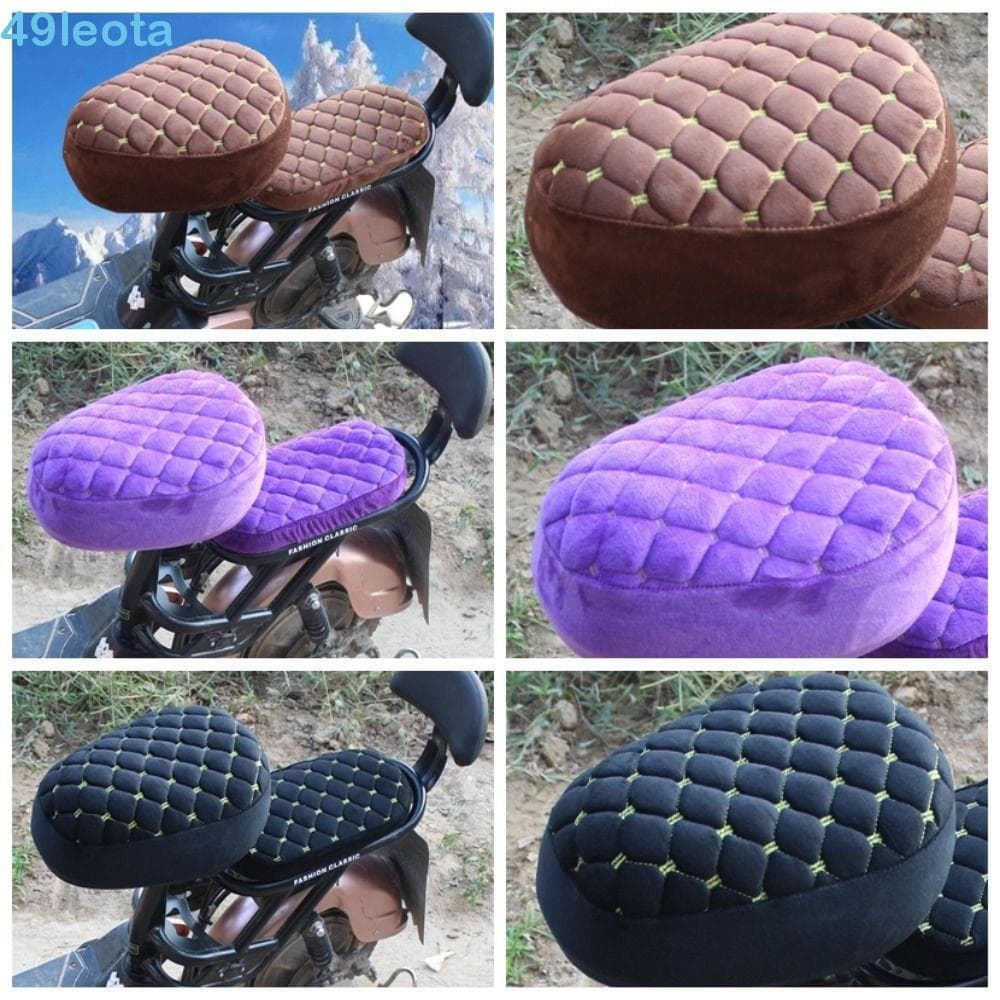 LEOTA 1 Conjunto De Capa De Assento Espessante , De Bicicleta Elétrica Macia De Flanela Protetora Solar Roxa