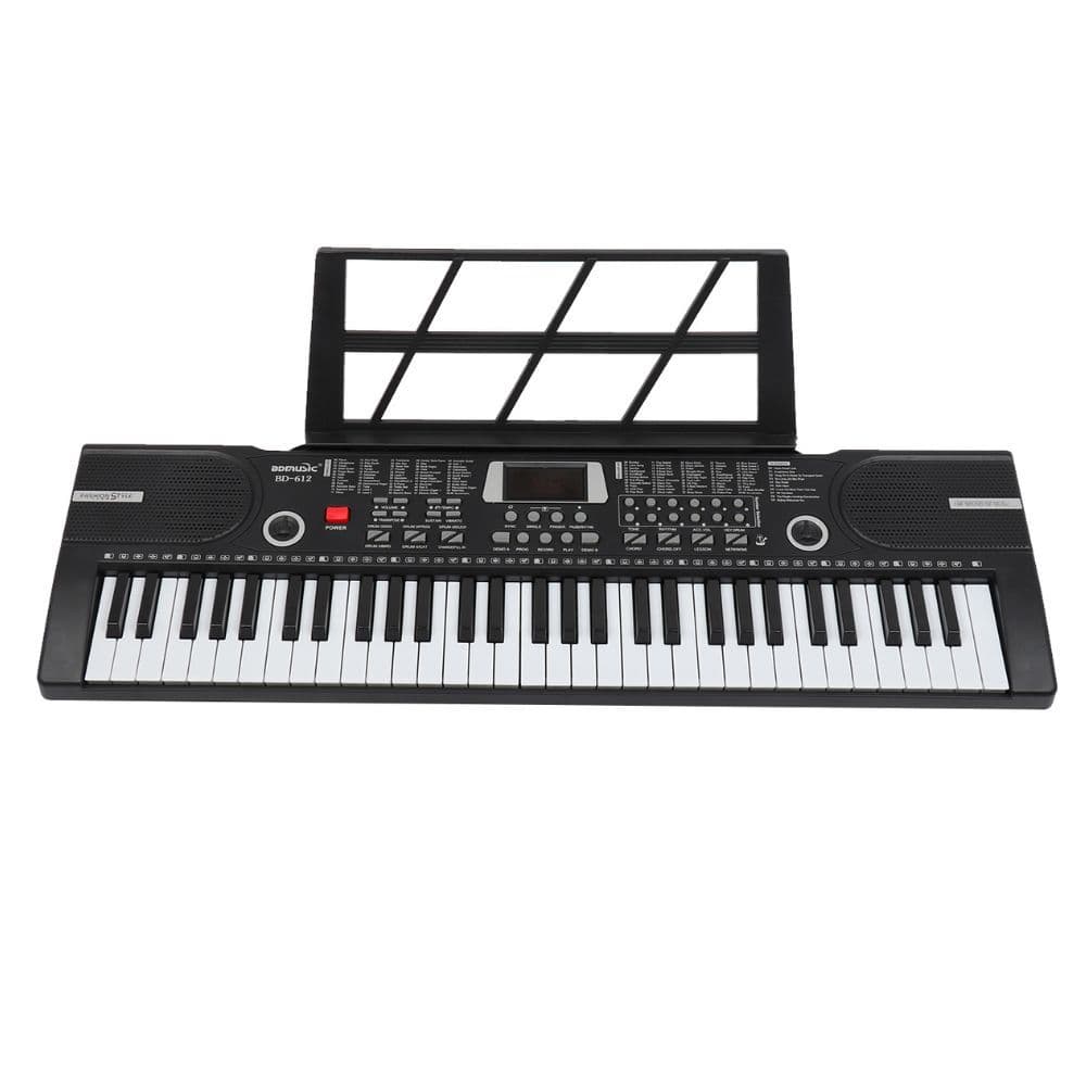 Kit Teclado Musical Iniciante Estudante 61 Teclas Microfone