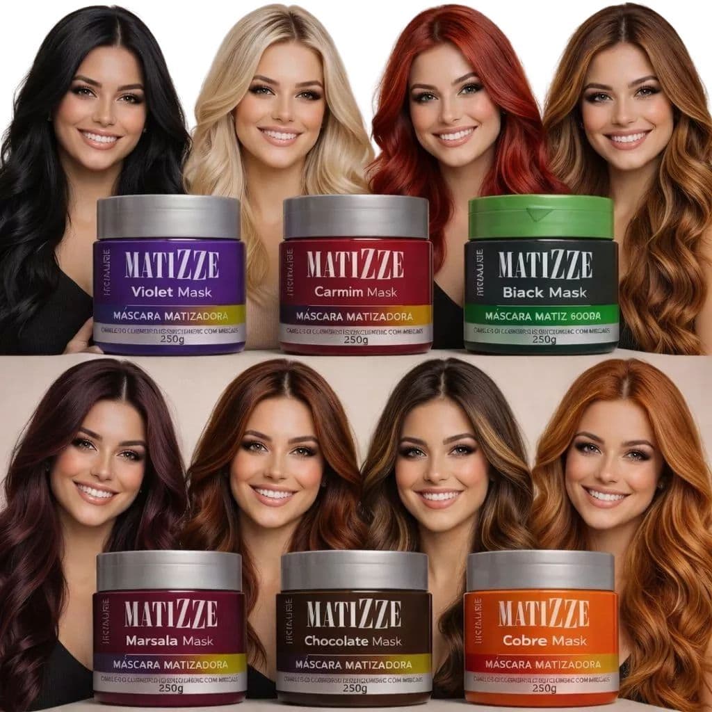 Máscara Tonalizante Matizze Hidralise Melhores Do Mercado Efeito 100% Natural Sem Química 250gr