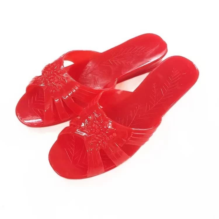 Chinelos da liga Zhujiang à prova d'água, resistentes ao desgaste, antiderrapantes, chinelos de plástico, vermelho, clás