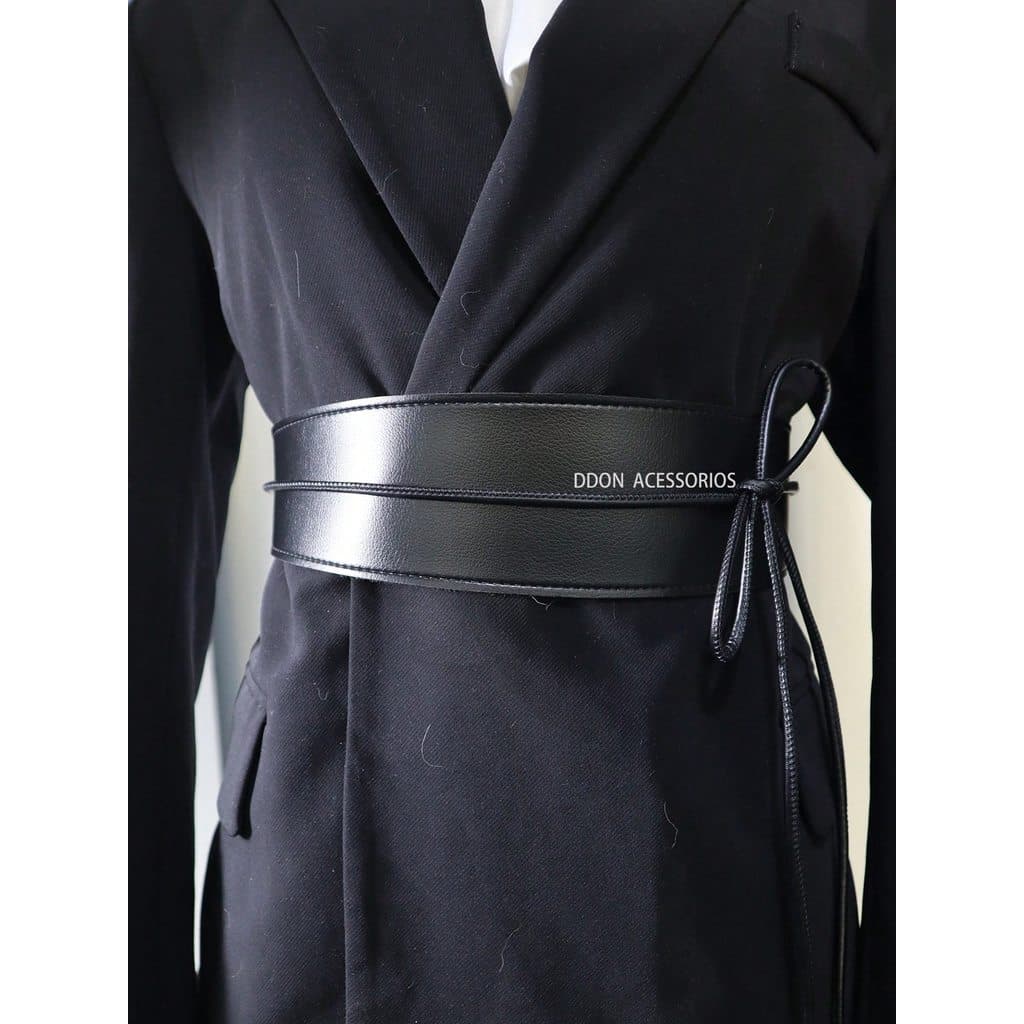 Cinto Faixa Feminino Largo de Amarrar em Sintetico Cinto Obi para Vestido Blazer Casaco Cintura Marcada