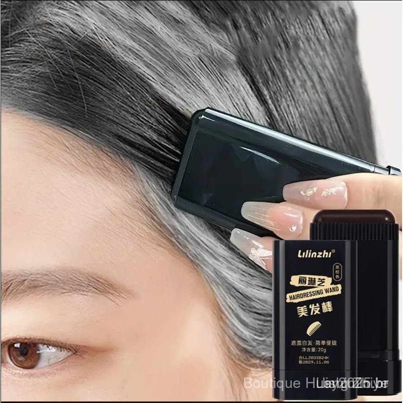Bastão para Cabelo à Prova d'Água e Suor, Sem Manchas que Desbotam, Cobre Cabelos Brancos, Pente com Dentes Naturais YUX