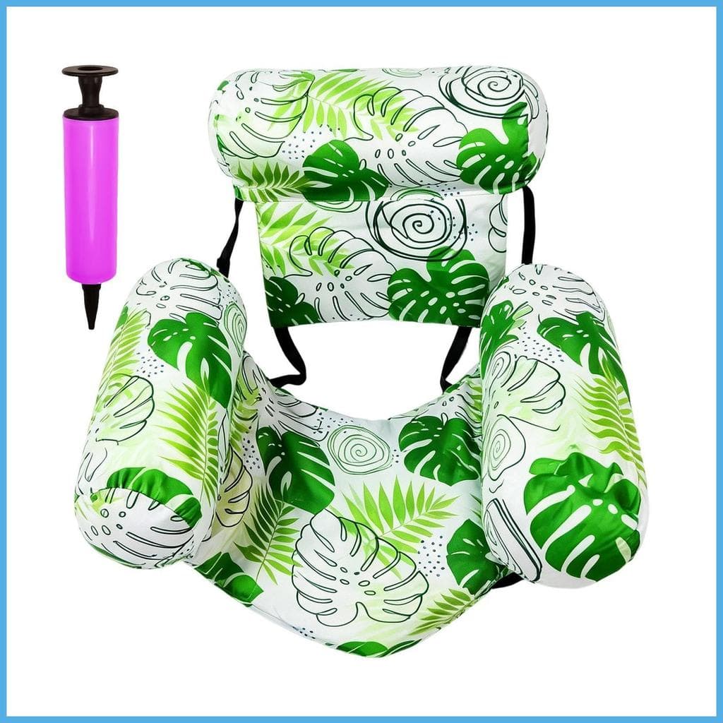 Cadeira De Piscina Flutuador Inflável Assentos De Rede Esteira Com Bomba De Ar Banho De Sol Lounge Jangada Brinquedos Pa