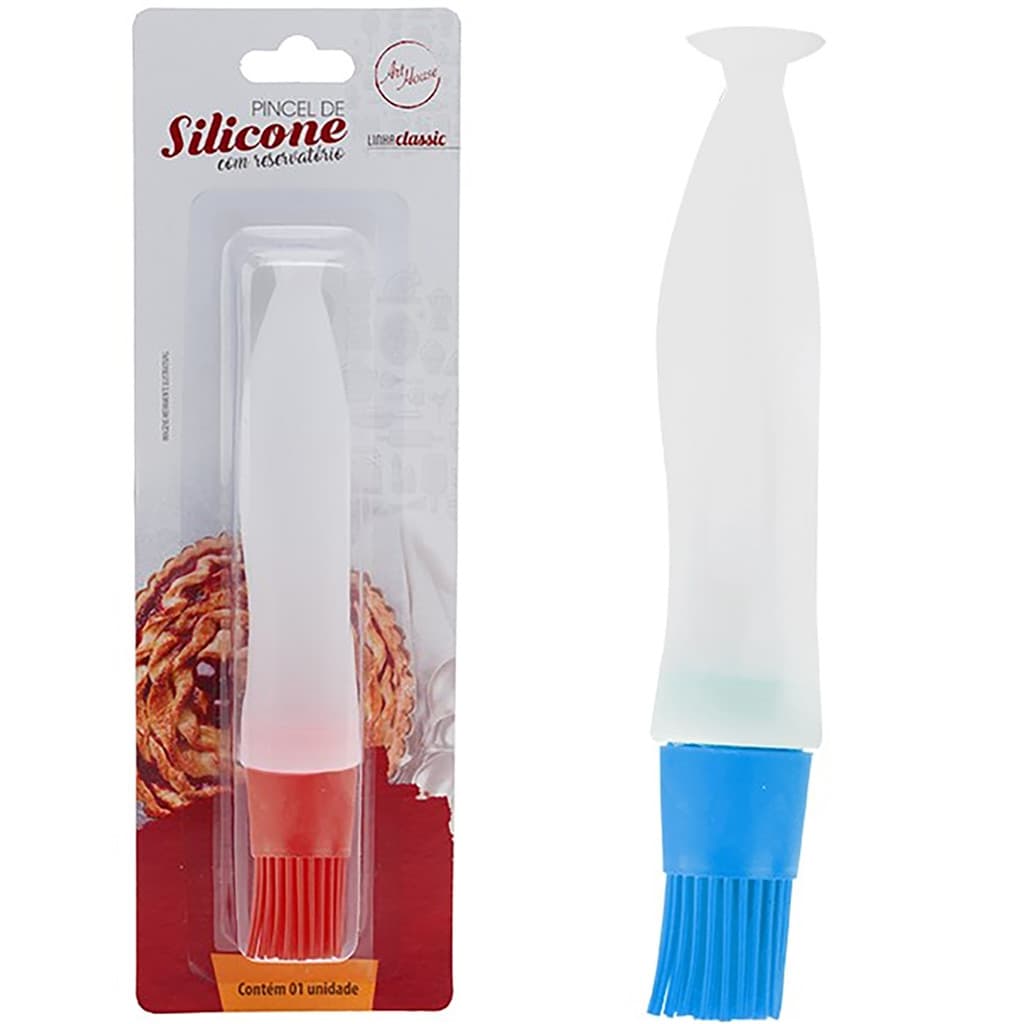Pincel De Untar Culinário - Confeitar Tubo Silicone 17cm