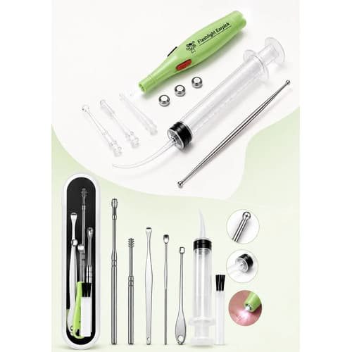 Removedor De Cera De Ouvido + + Seringa Adaptada P/lavagem