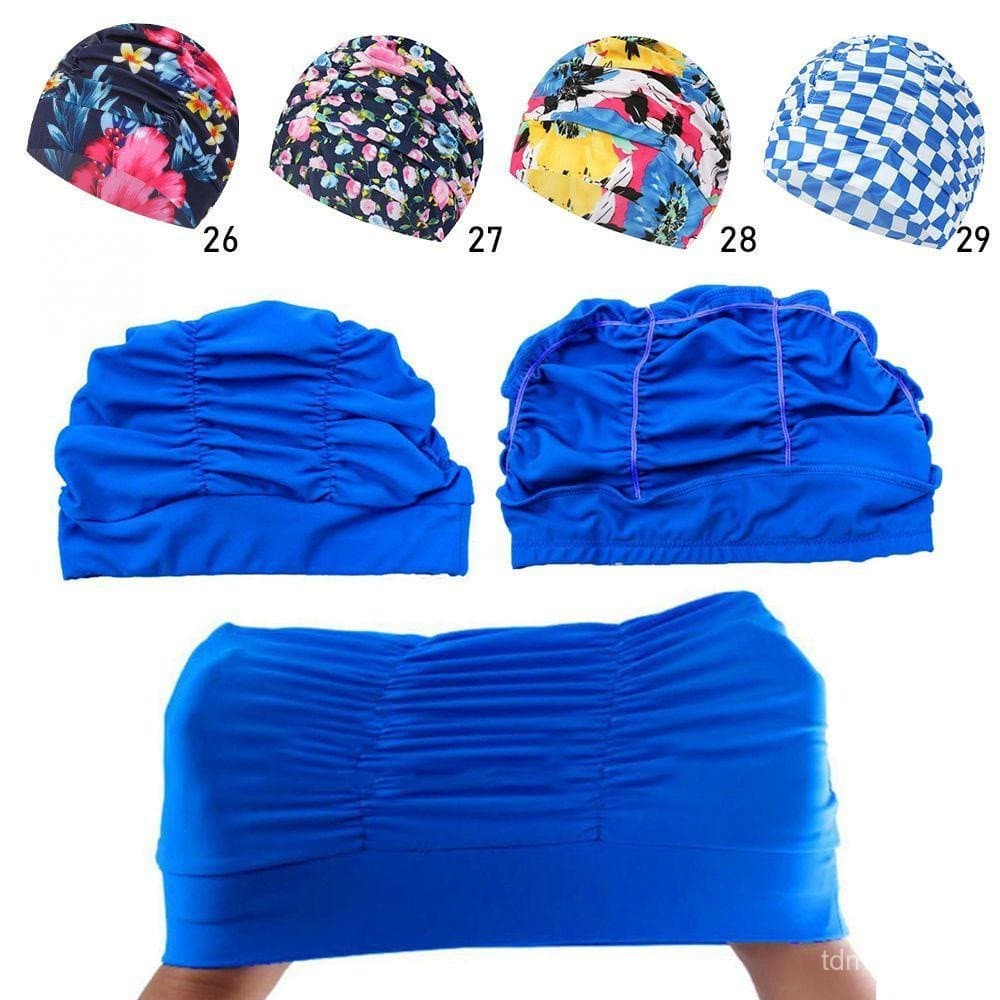 Toucas de natação para homens e mulheres, acessórios esportivos, proteção para os ouvidos, proteção para cabelos longos.