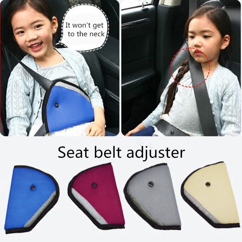 Cinto de segurança para carro, cinto de segurança triangular, ajustável, adequado para crianças e bebês, dispositivo de