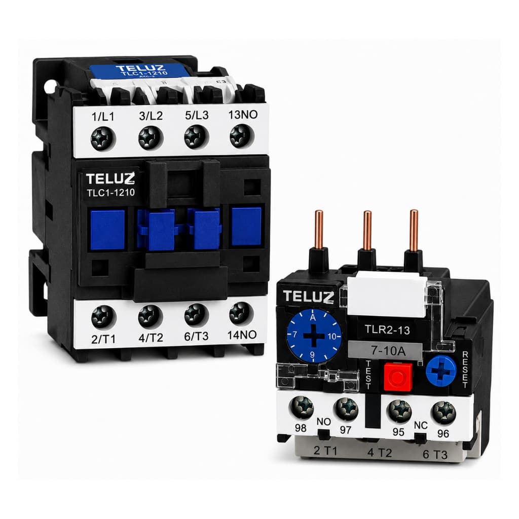 Kit Contator 127v Ac 12a Com Relé Térmico 7-10a