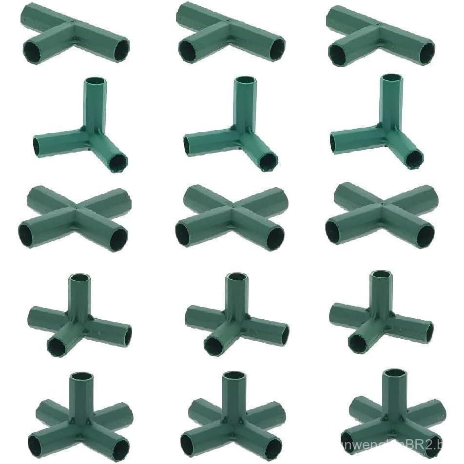 15 conectores para estruturas de estufas, conectores de canto para grade de jardim de 16mm, disponíveis em 5 tipos.