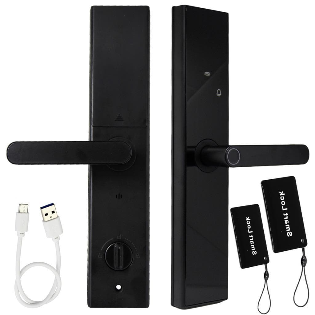 Fechadura Digital Eletrônica Smart Inteligente Biometria Card Senha 36cm
