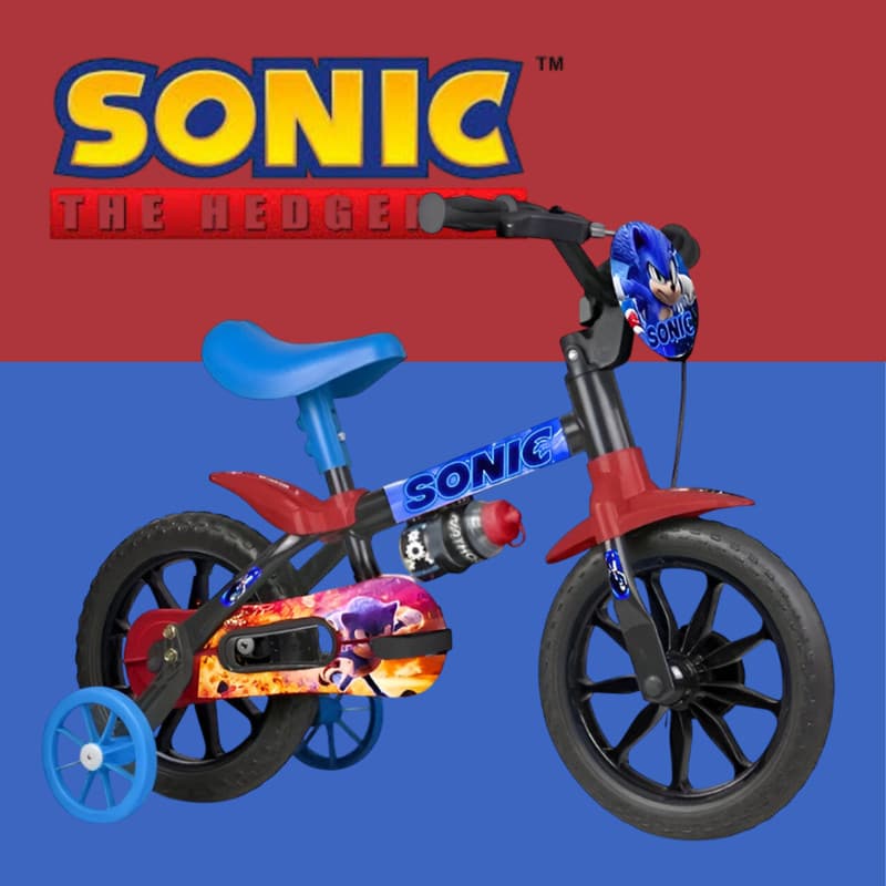 Bicicleta Sonic - Com Rodinha Infantil Aro 12