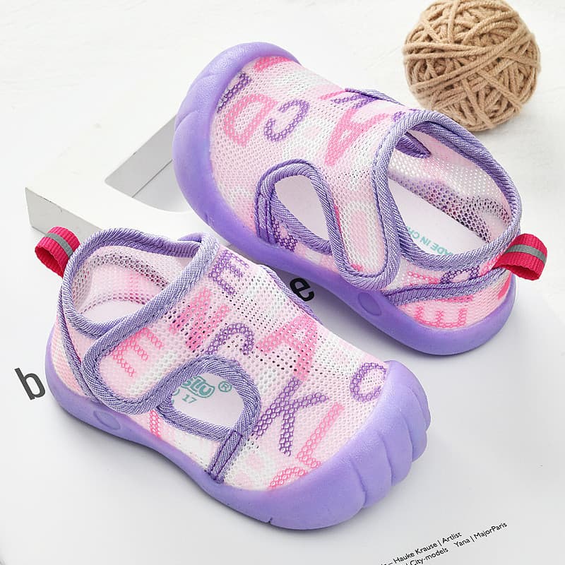Sandálias Infantis De Malha De Ar De Verão 1-4T Sapatos Casuais Para Bebês Sola Macia Antiderrapante