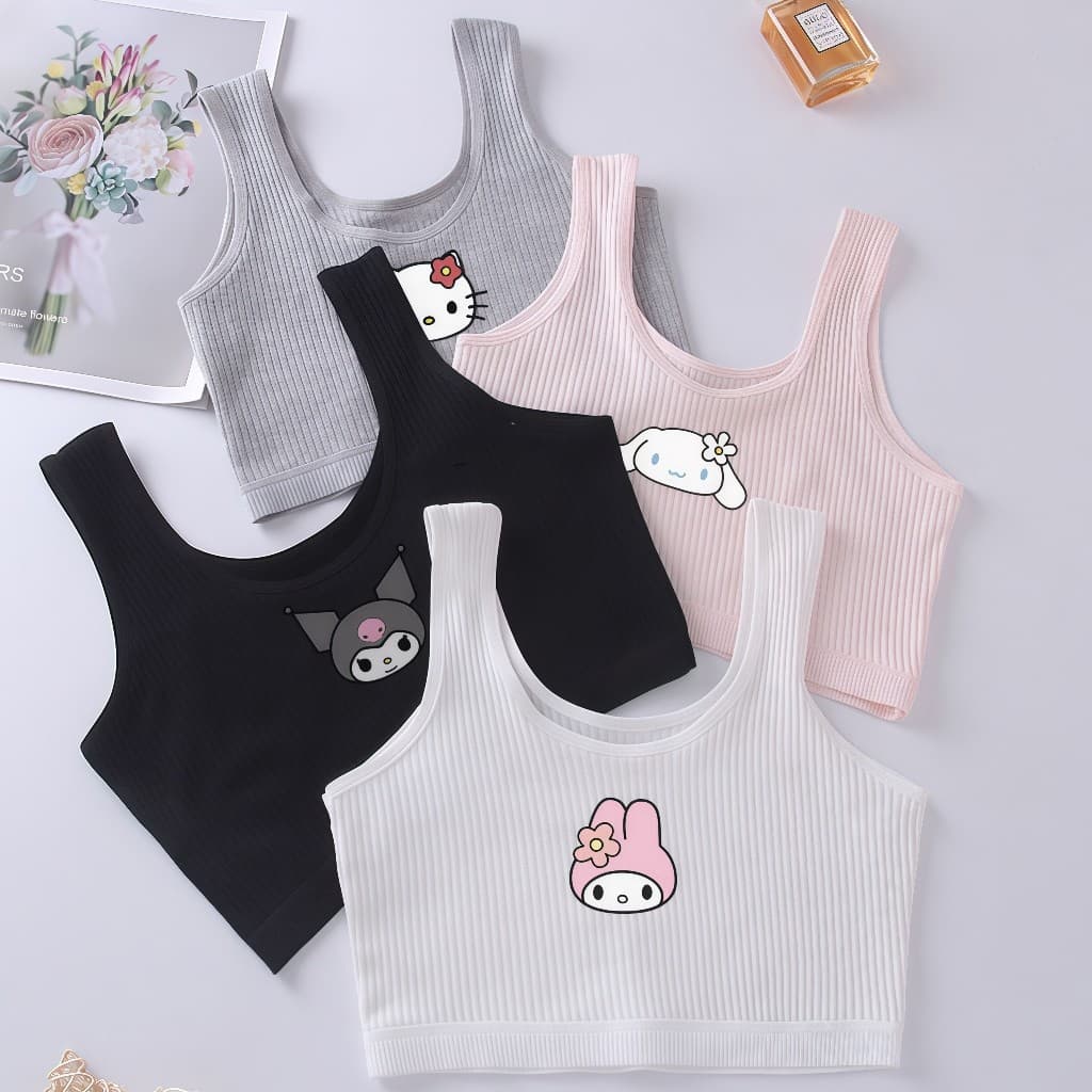 Sutiã De Algodão Para Meninas De 6 A 16 Anos , Fofo De Desenho Animado Treinamento Infantil , Roupa Íntima Esportiva Est