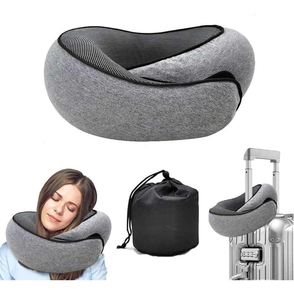 Almofada de Pescoço para Viagem Weishun 2024, Almofada de Pescoço de Espuma Flyhugz Wander Plus