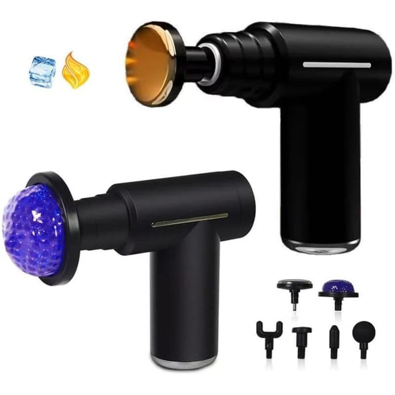 Pistola De Massagem Massageador De Percussão De Tecido Profundo Com 6 Cabeças , Muscular Recarregável Para Costas , Pesc