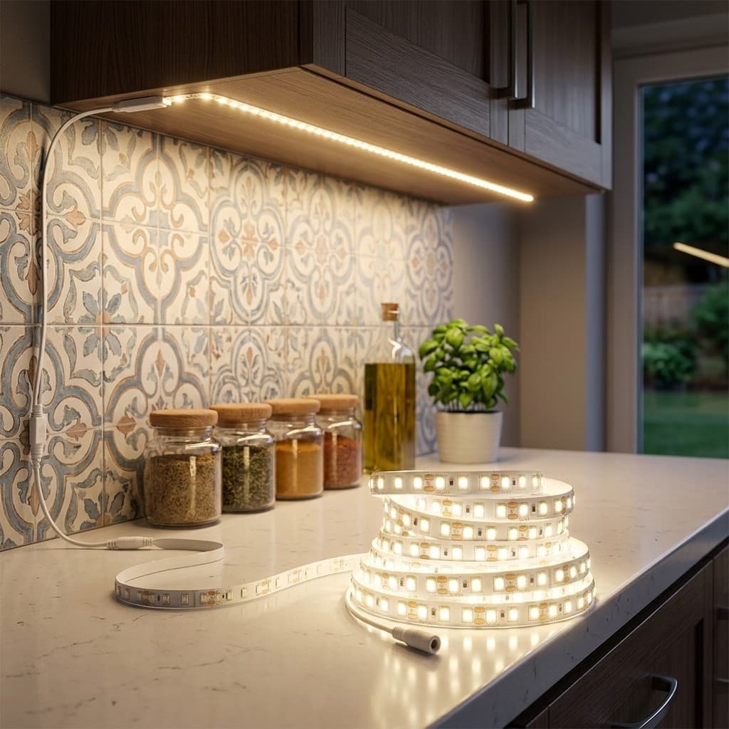 Fita LED 120 Leds Por Metro Ideal Para Perfil De Alumínio Rolo 5m 3528 12V Flexível Padrão