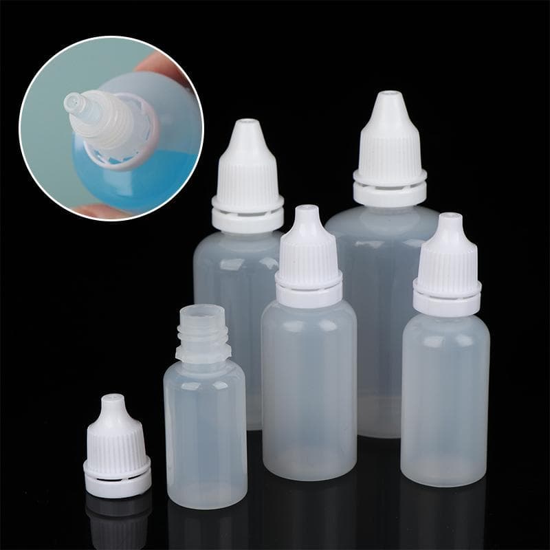 5 Pçs 3/5/10/15/20/30/50/100ml Vazio Plástico Conta-Gotas Garrafa Pintura Beleza Tinta De Óleo Espremível Recarregável R