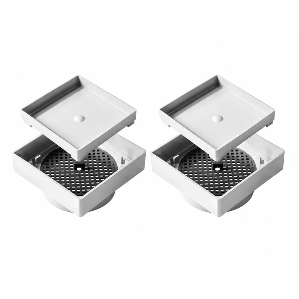 Kit com 2 Ralos Oculto Invisível 10x10cm Com Tela