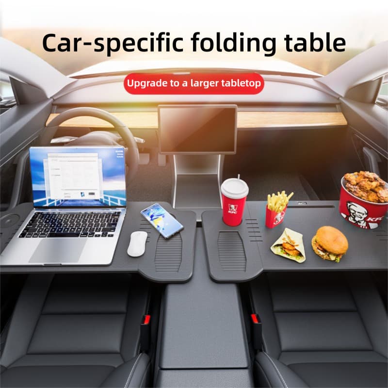 Mesa multifuncional dobrável para carro, adequada para Tesla Model 3/Y.