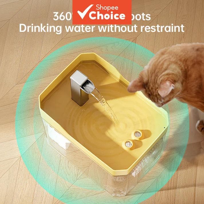 Dispensador de Água Automático para Pets, Fonte Bebedouro para Gatos e Cães, Grande Capacidade, Silencioso e com Filtro