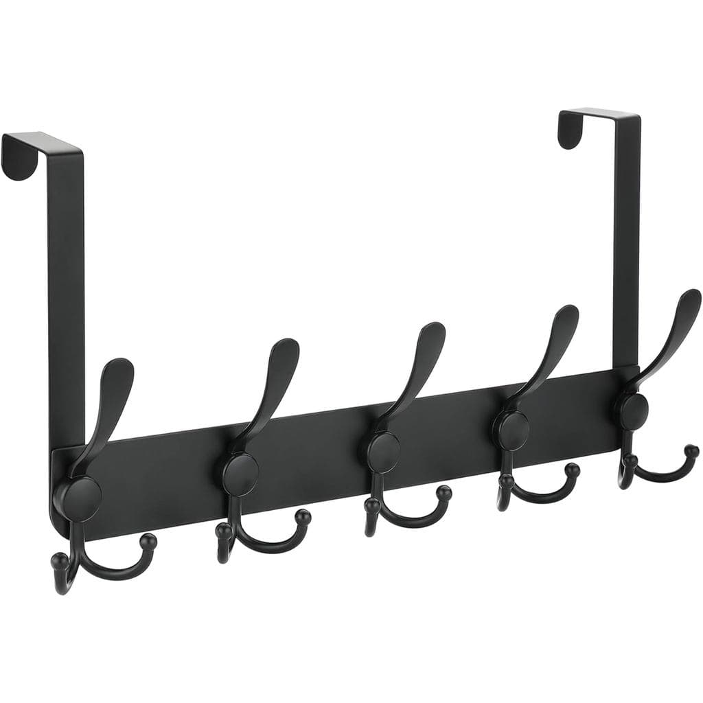 Ganchos para Pendurar na Porta, Suporte para Pendurar, Suporte para Toalhas de Banheiro com 15 Ganchos para Casacos, Org