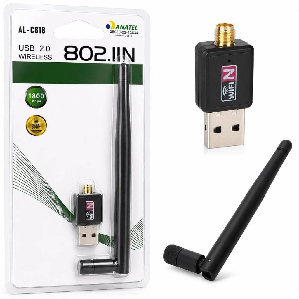 Adaptador Wifi Usb Receptor Antena Wireless Pc E Note