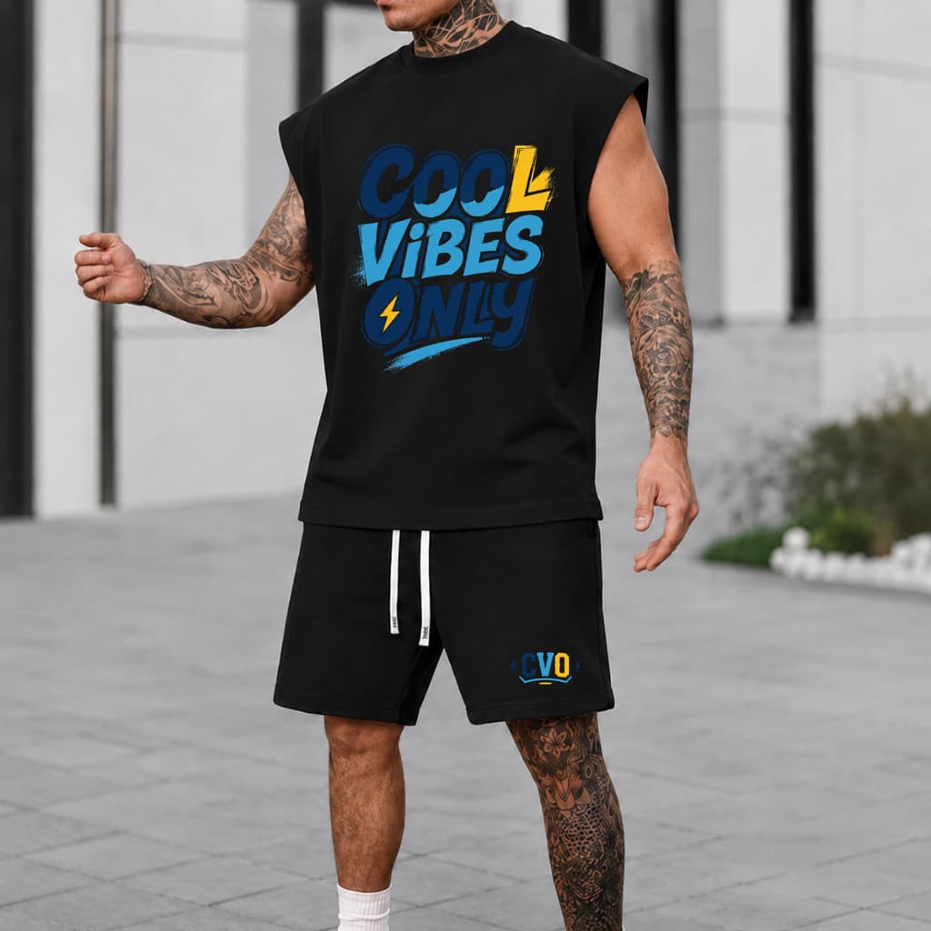 Conjunto Masculino Regata Machão e Bermuda Estampa CVO