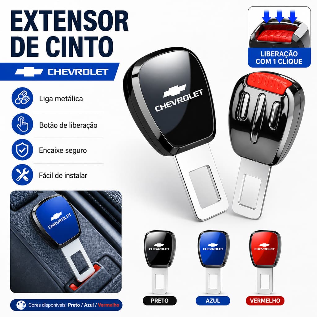 Fivela Extensora De Cinto De Segurança De Carro De Metal Para Chevrolet Cruze Aveo Captiva Spark Malibu Trax Equinox Oni