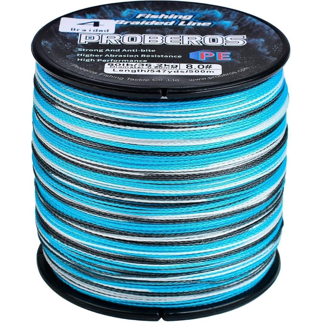 Linha de Pesca Trançada de 4 Fios, Multifilamento PE Mais Resistente para Água Salgada, 6LB-100LB, 110yards 328yards 547