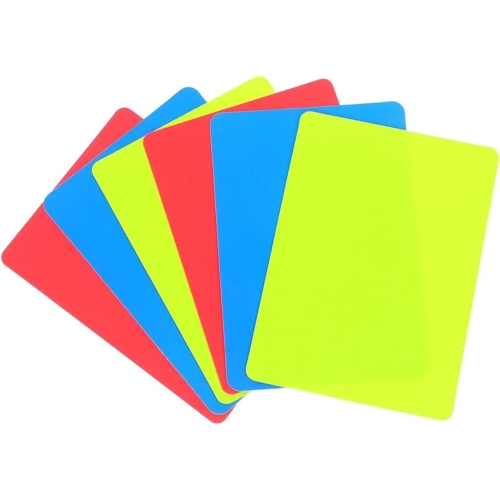 Conjunto de Cartões de Árbitro de Futebol em PVC 30 Peças Cartões de Árbitro Profissional de Futebol Vermelho Amarelo Az