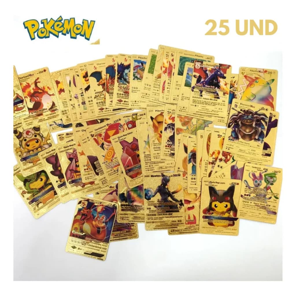 Kit 25 Cartas Folha De Ouro Edicao Limitada Douradas