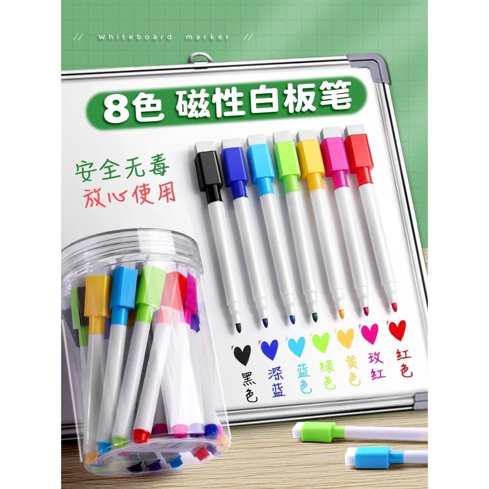 Caneta apagável para quadro branco de cor não tóxica para crianças Uso do professor Caneta para quadro negro à base de á