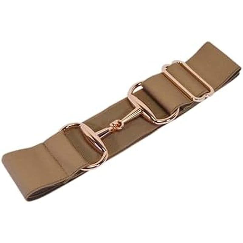 Cinto Equestre Para Meninas , Elástico Ajustável De 1.5 Polegadas Calças Com Fivela De Ouro Rosa