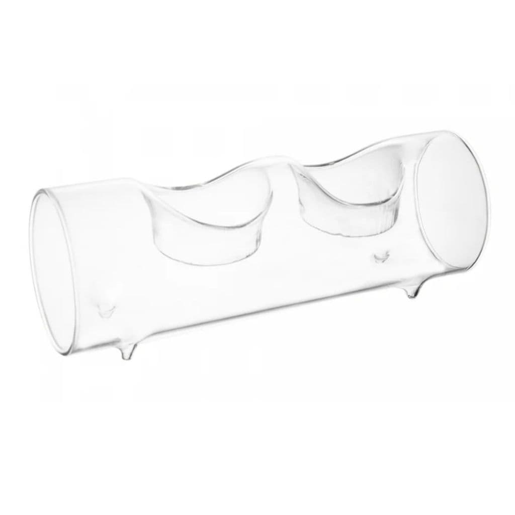 PORTA VELA DUPLO LUME 18CMX 6,2CM VIDRO BOROSSILICATO WOLFF