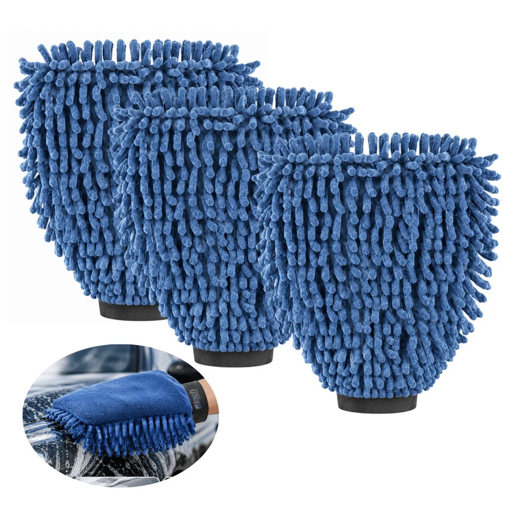 Kit 3 Luva Pano de Microfibra Multiuso Para Limpeza Veicular Carro Limpeza Geral Boa Qualidade
