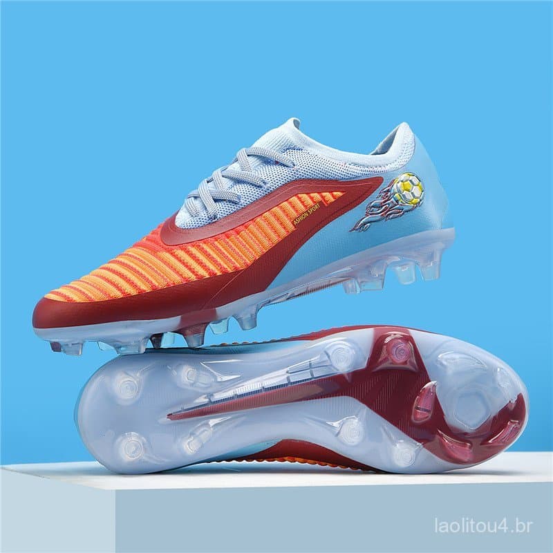 Novo estilo de botas de futebol profissionais Youth Pico AG, botas de futebol antiderrapantes e resistentes ao desgaste.