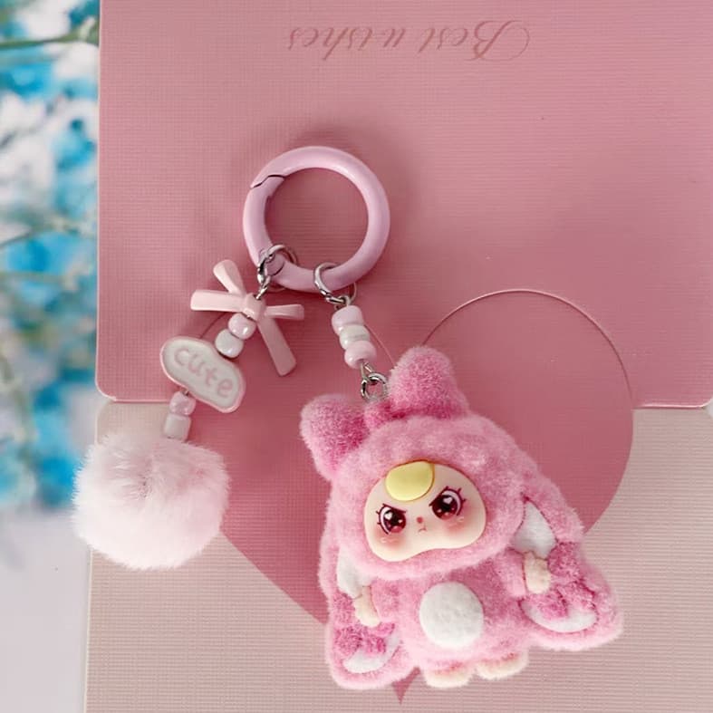 Diy três anos de idade na moda pelota jogar pingente novos ornamentos saco boneca pendurado plantio na moda chaveiro bon