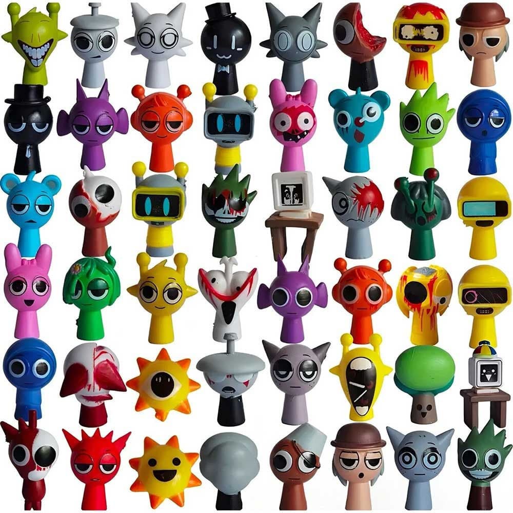 7QII 24/48 peças Sprunki Incredibox conjunto de bonecos de ação boneca de decoração de brinquedo